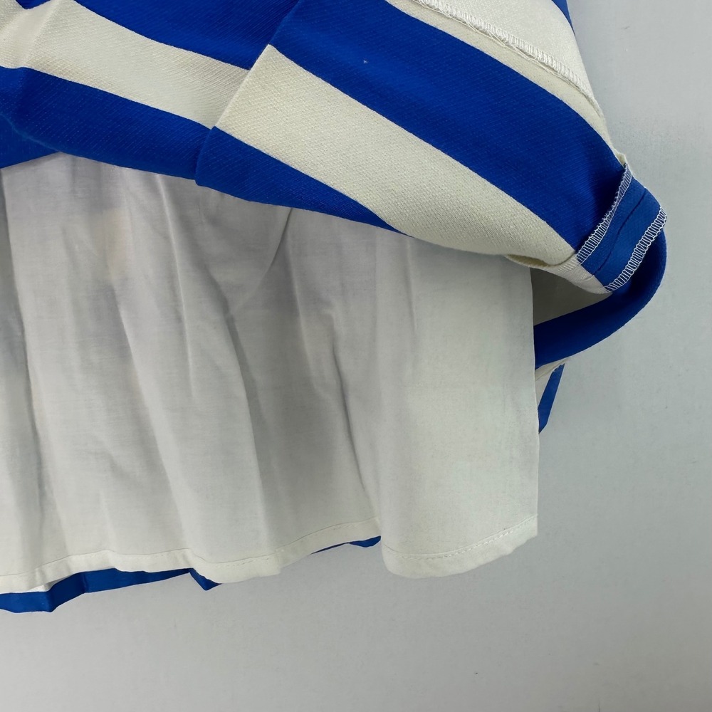 Michael Kors ARCHIVE PIECE Pleated Nautical Stripe Skirt Blue White Preppy Sz 8 - Picture 7 of 10